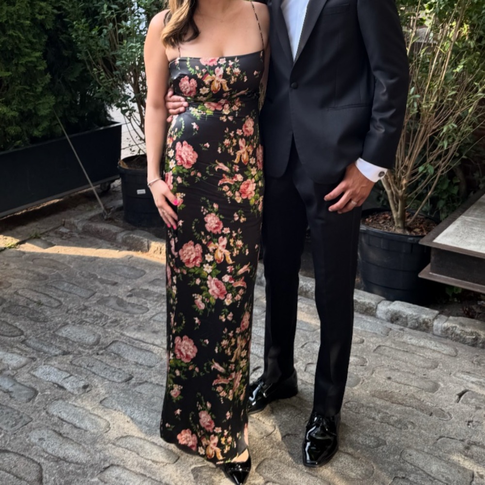 Reformation Black Floral Maxi Dress